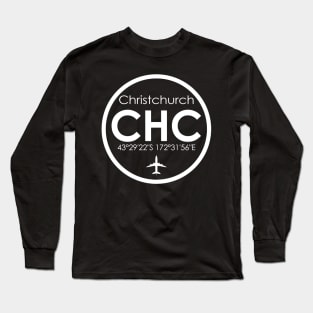 CHC, Christchurch International Airport Long Sleeve T-Shirt